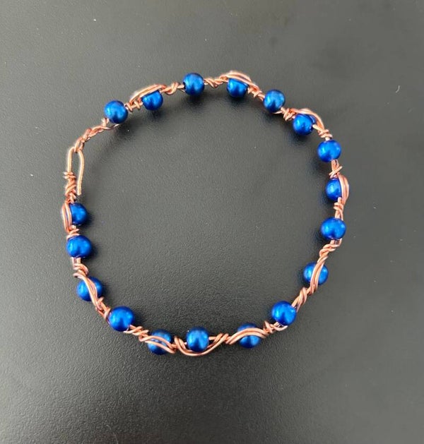 Small blue beads