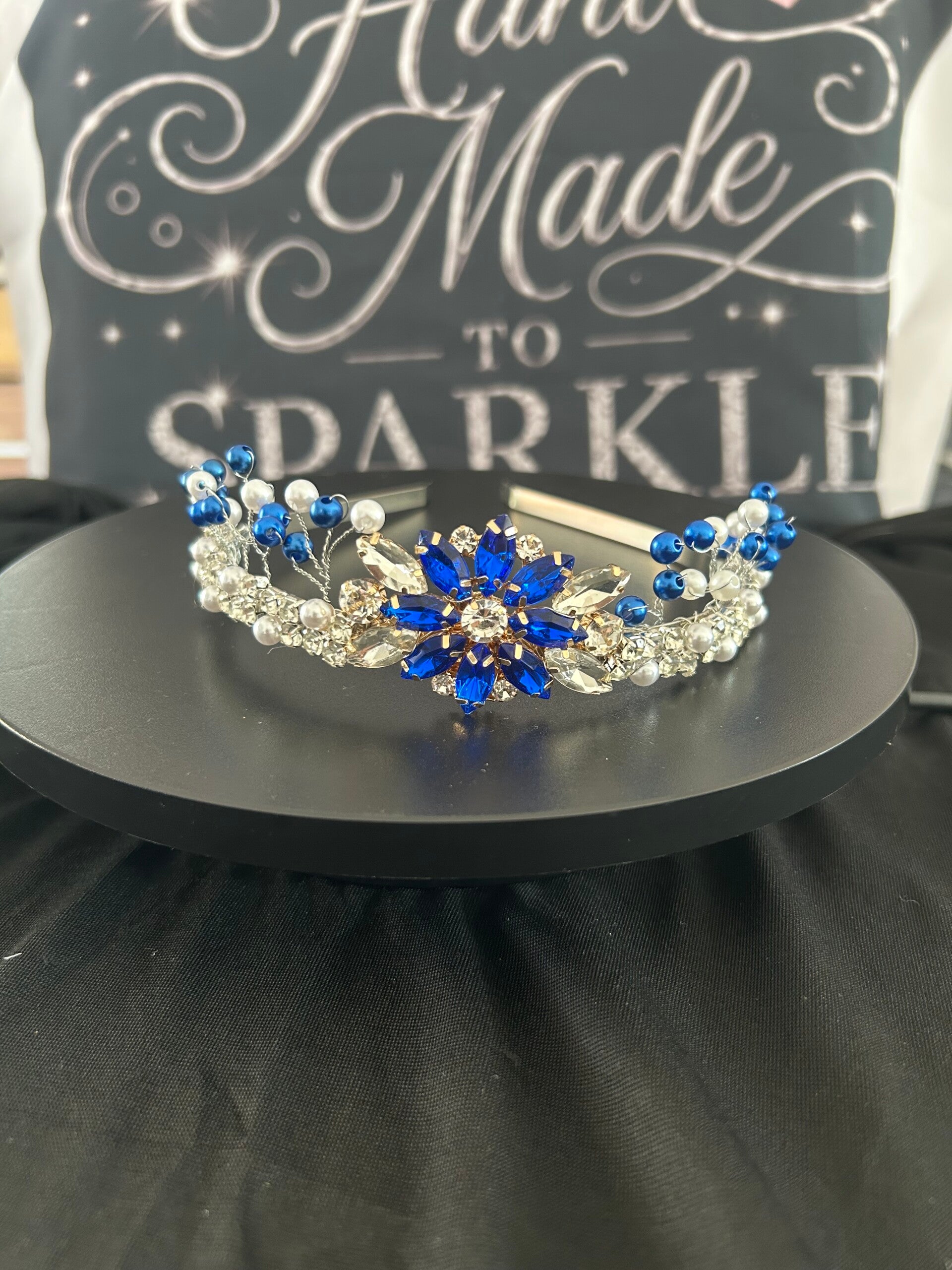 Blue/silver tiara