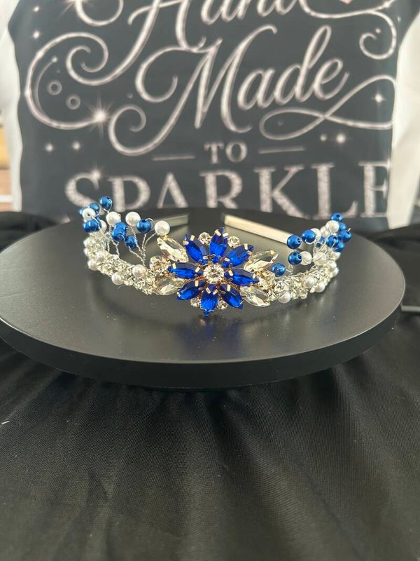 Blue/silver tiara