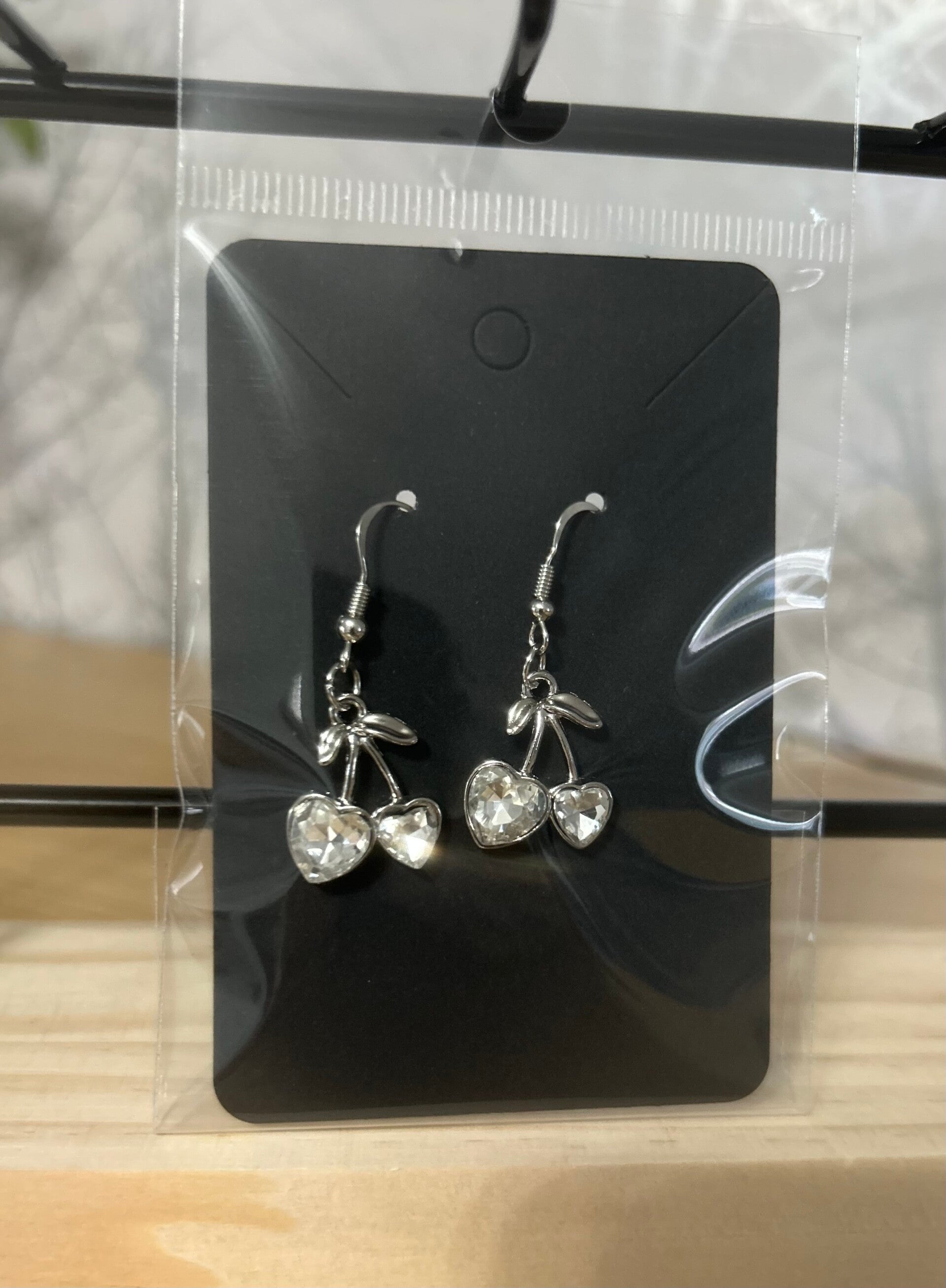 Beautiful silver cherry earrings