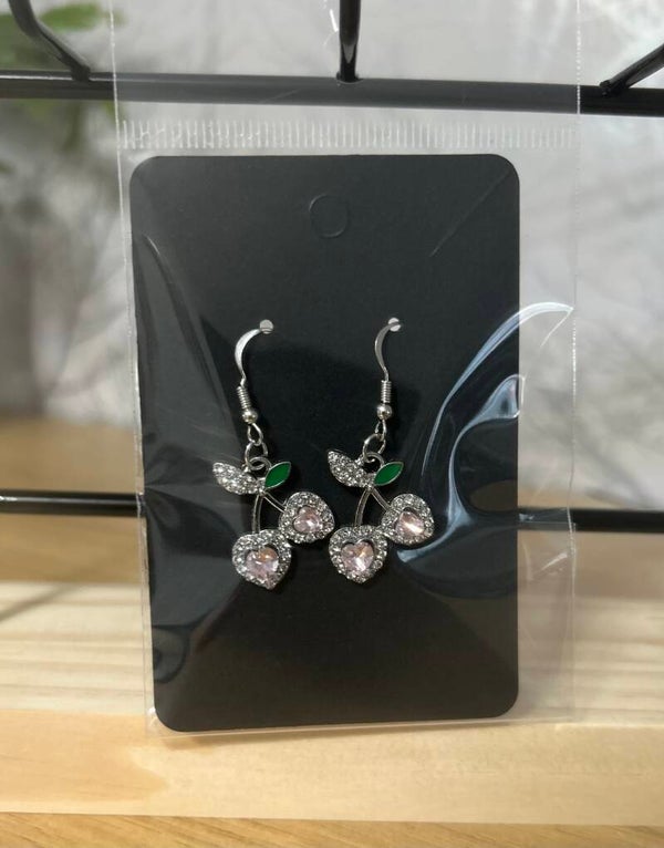 Sparkly cherry earrings