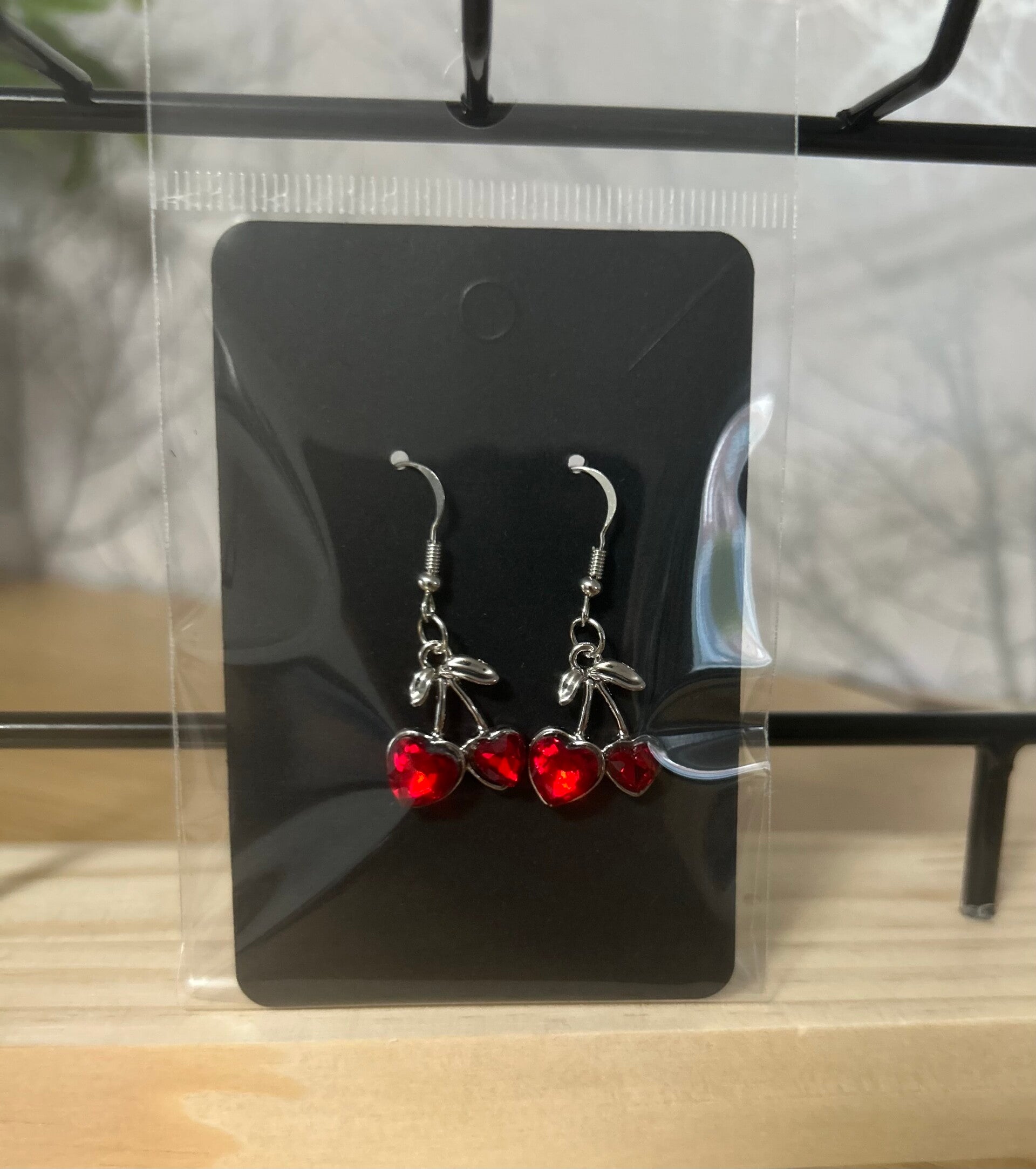 Red cherry earrings