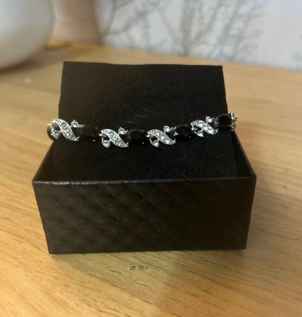 Black and silver bracelet