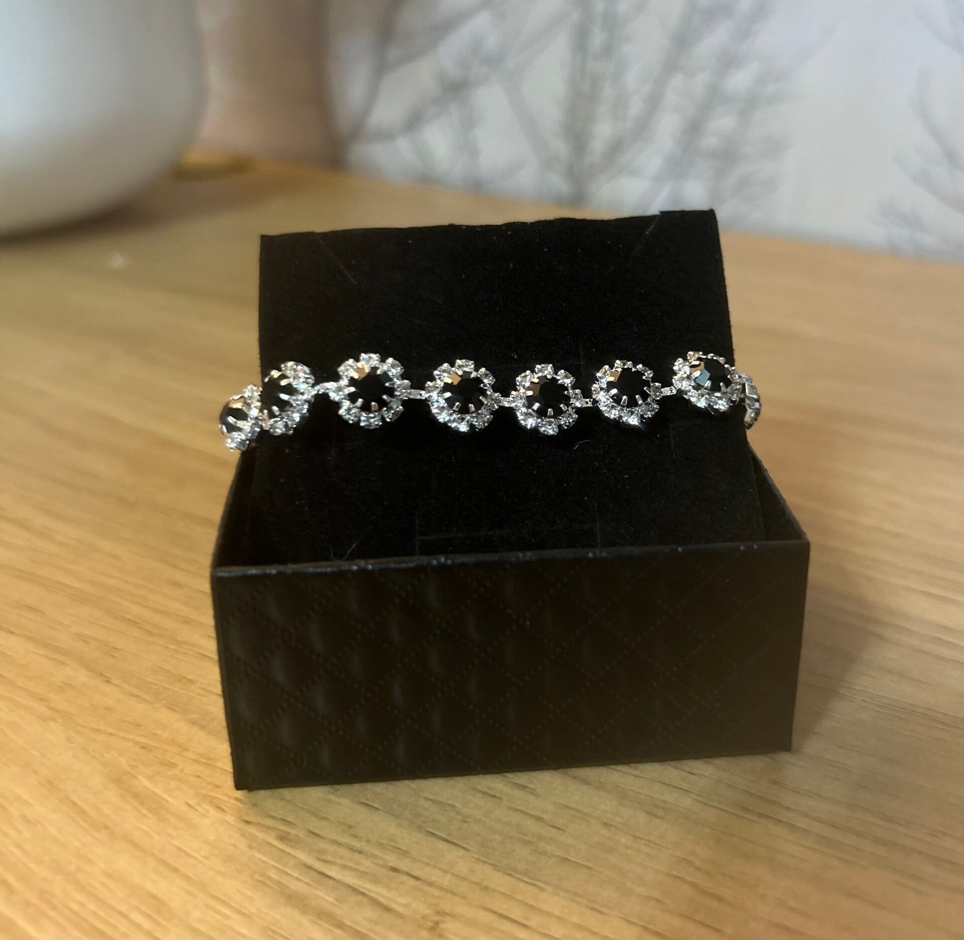 Black and silver effect bracelet