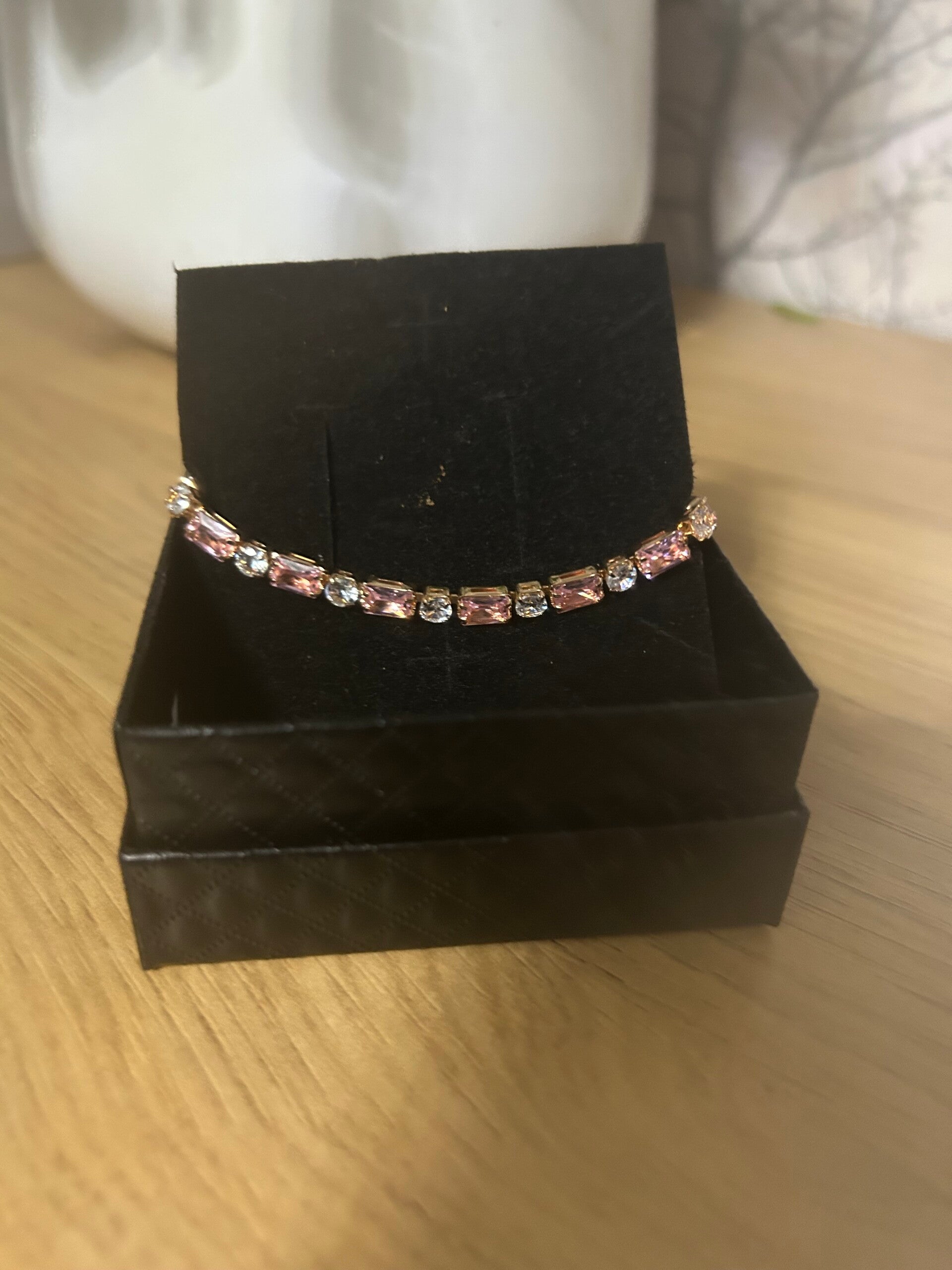 Pink and gold bracelet