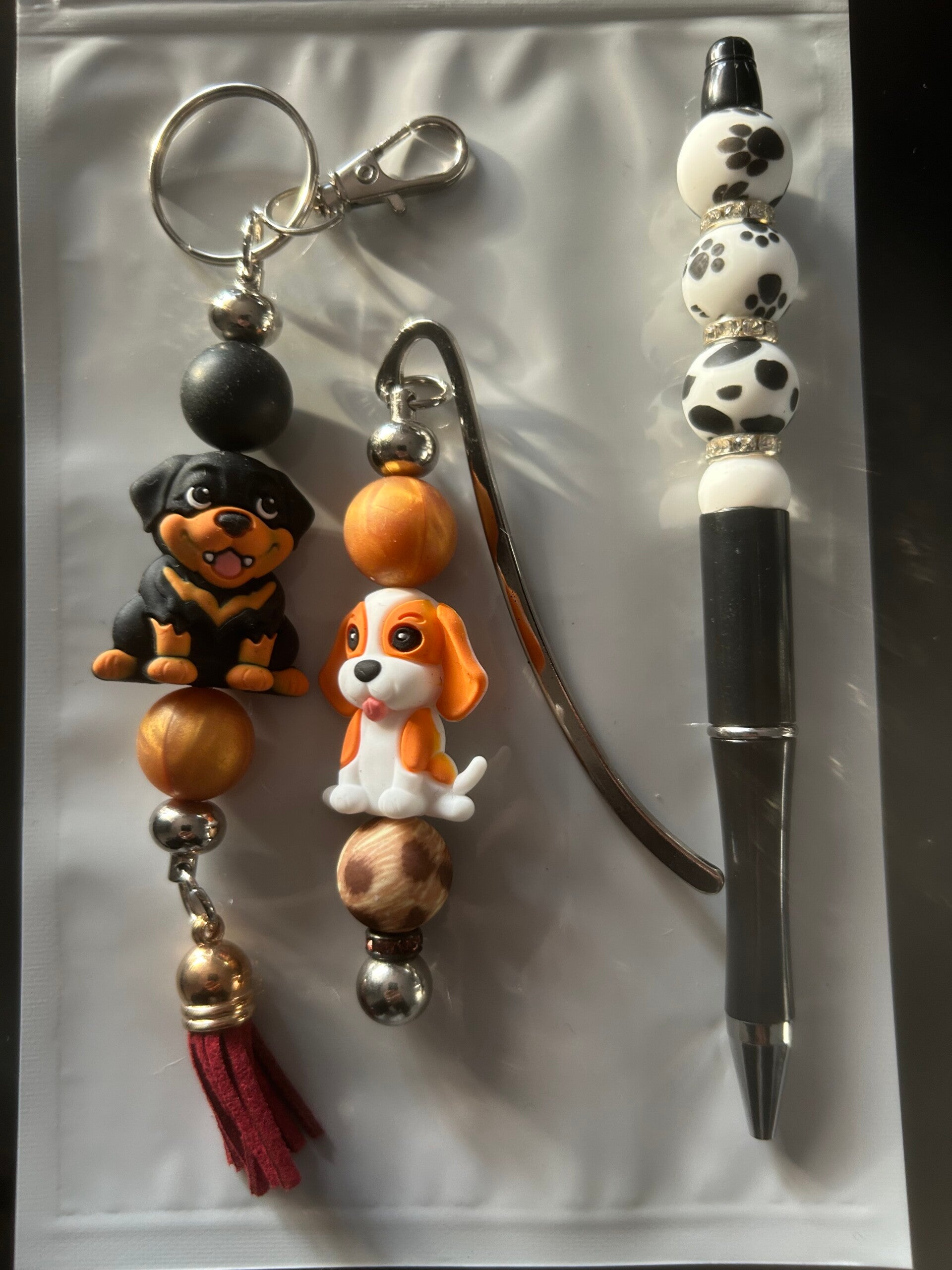 Black/orange dog set