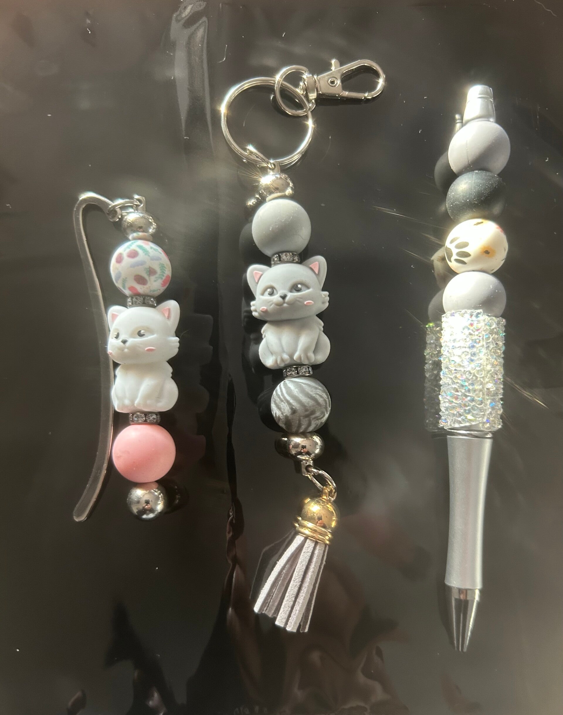 Grey and white cats set
