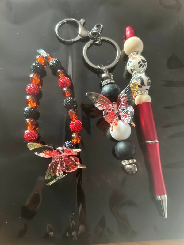 Red butterfly set