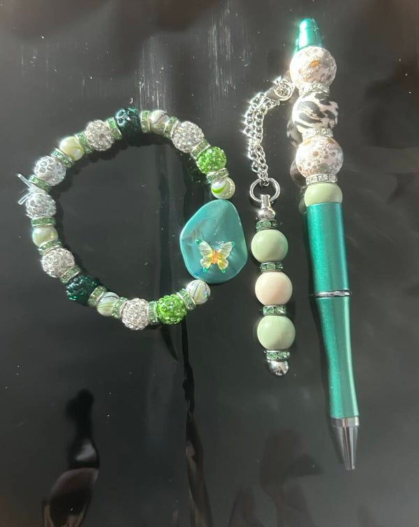 Green pen set