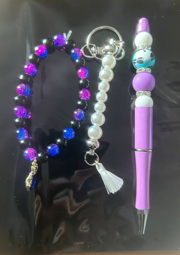Purple and blue bear set