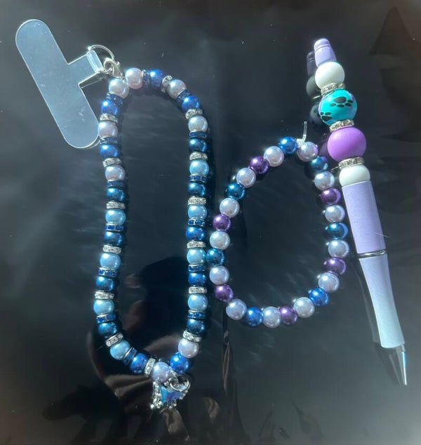 Beaded phone chain set