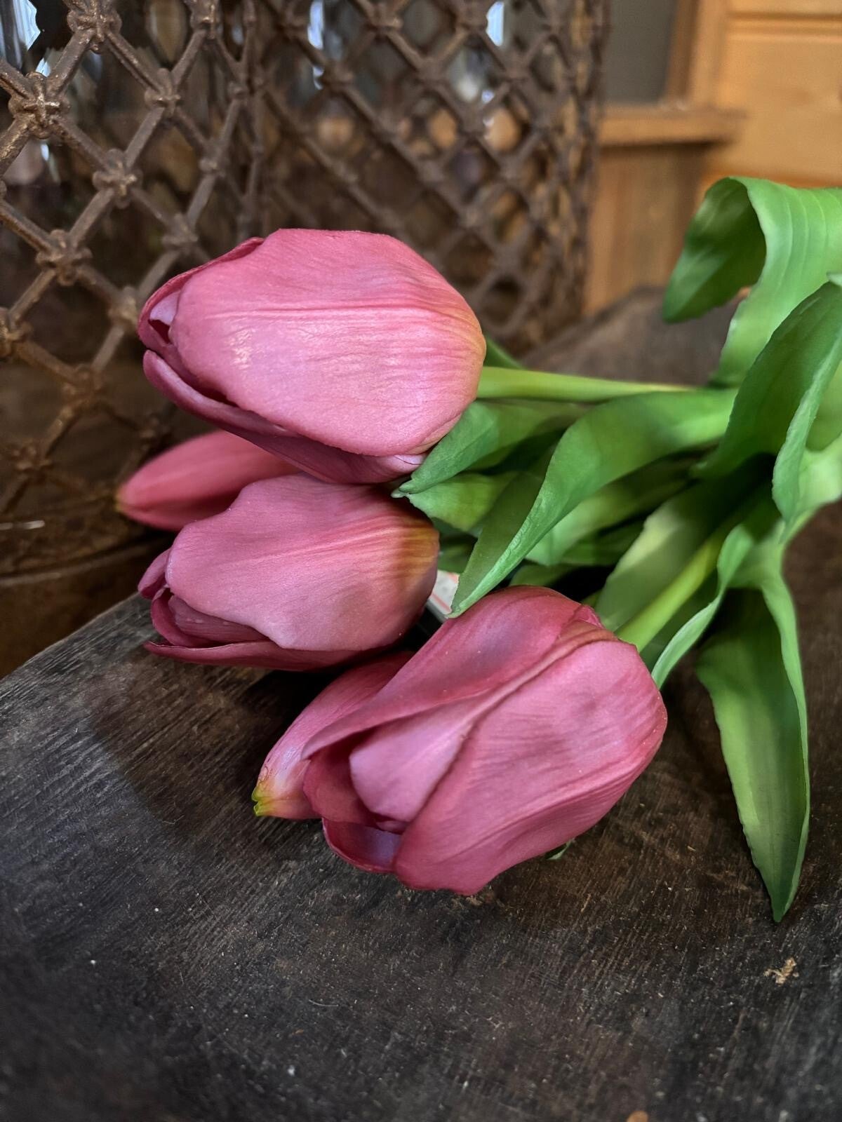 Paarse real touch tulpen