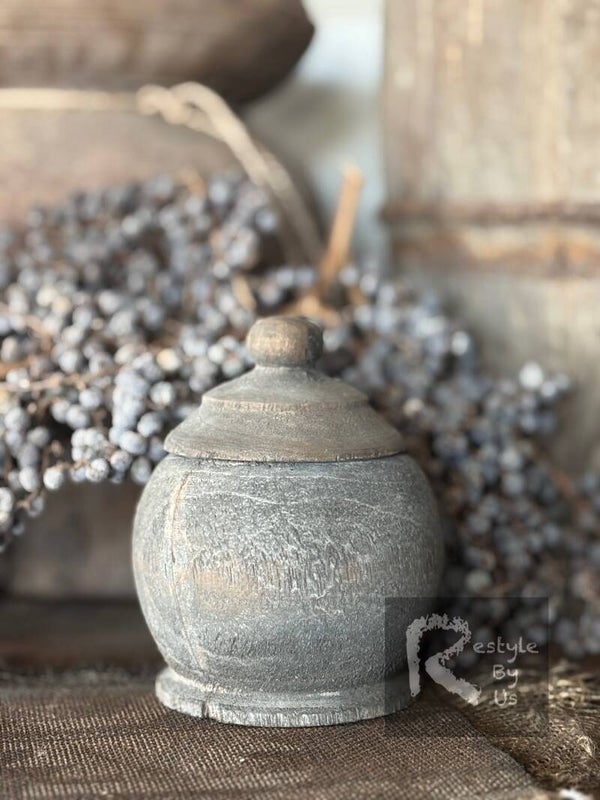 Houten Potjes met Deksel S