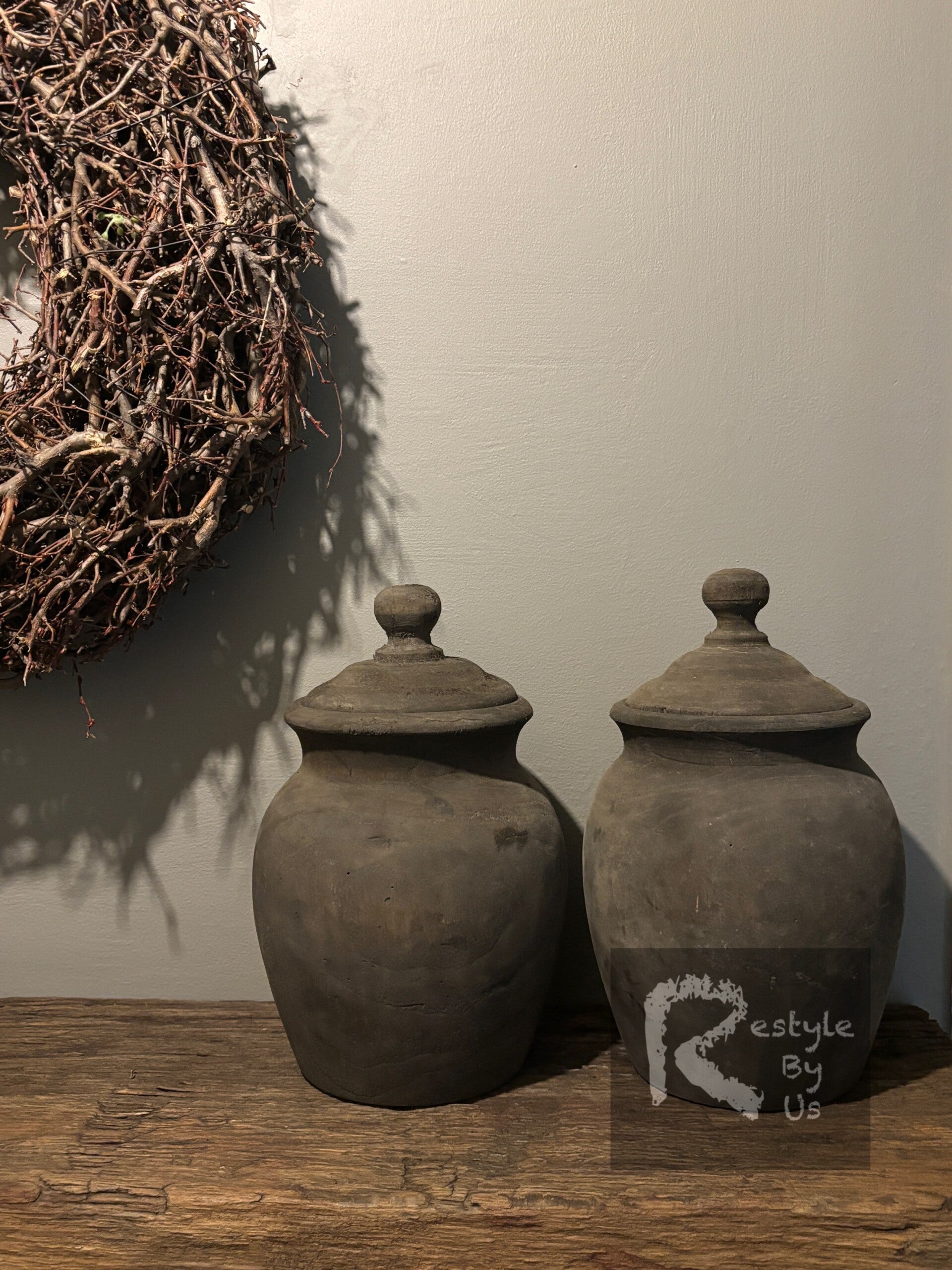 Houten pot met deksel Lala