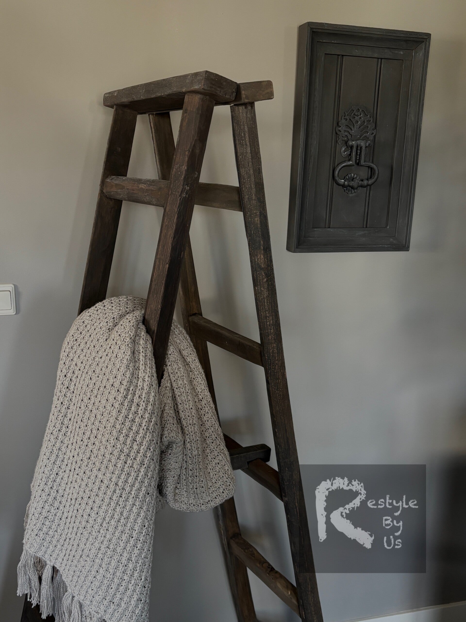 Oude houten schilders lader