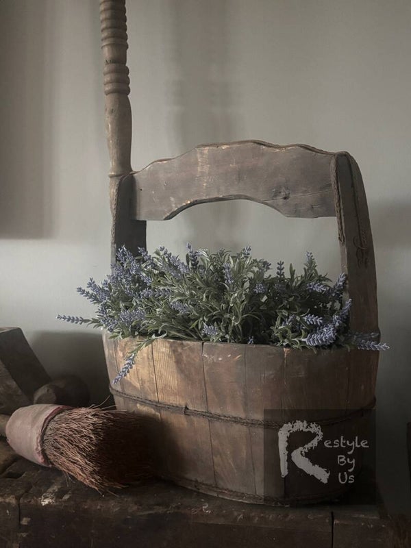 houten olijfbak met handvat Nr 11