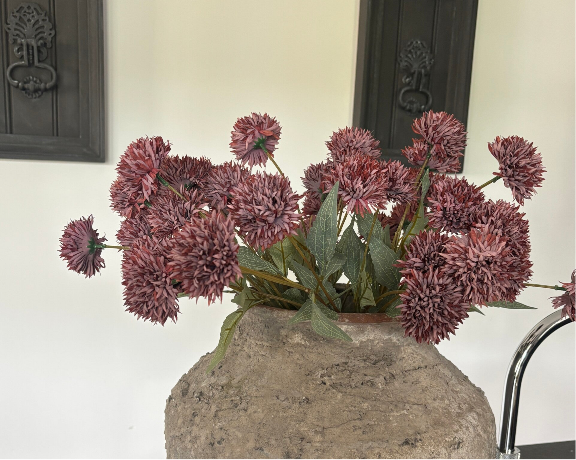 Chrysant oud roze (bruin)