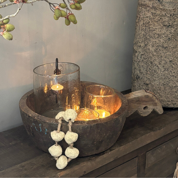 Windlichten met bubbelglas By Mooss