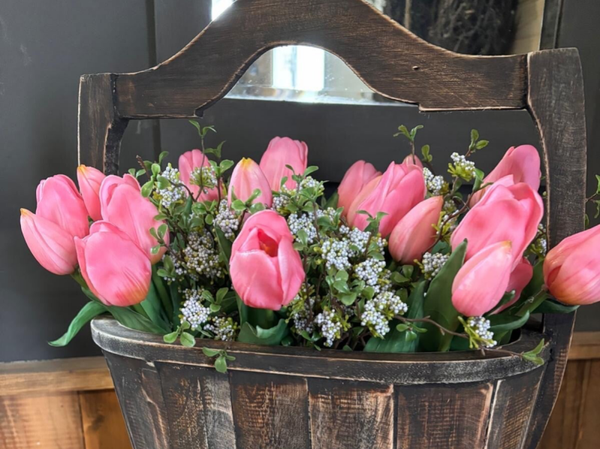 Pink tulpen real touch