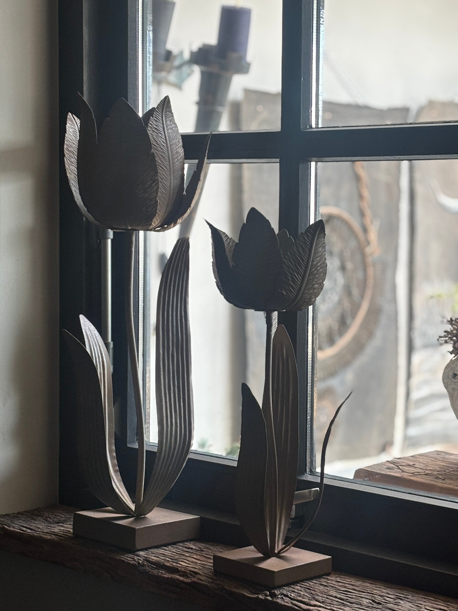 Metalen Tulpen in Roestkleur S