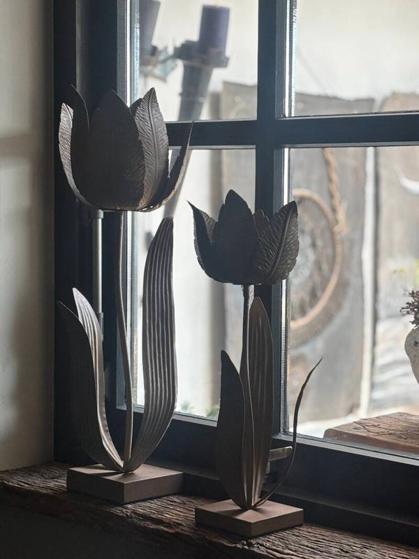 Metalen Tulpen in Roestkleur S