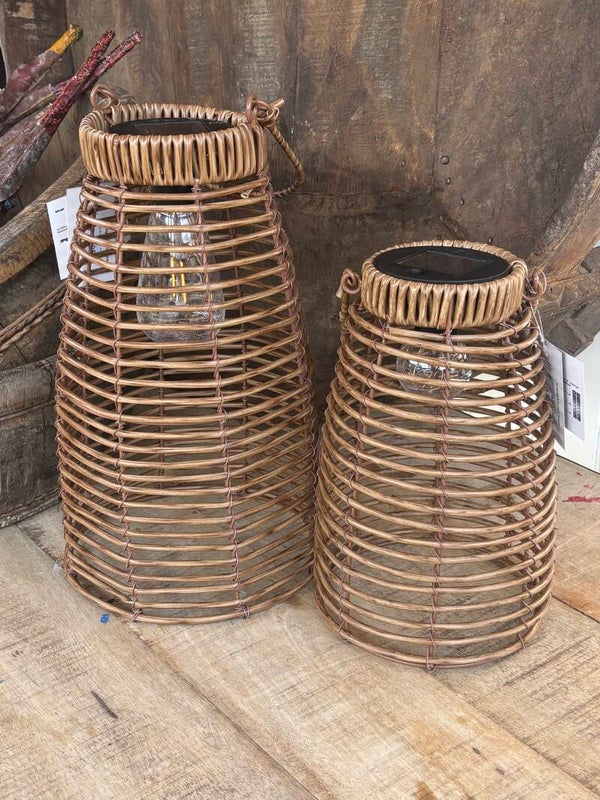 Solar Rotan Lantaarn “Madora” – Naturel