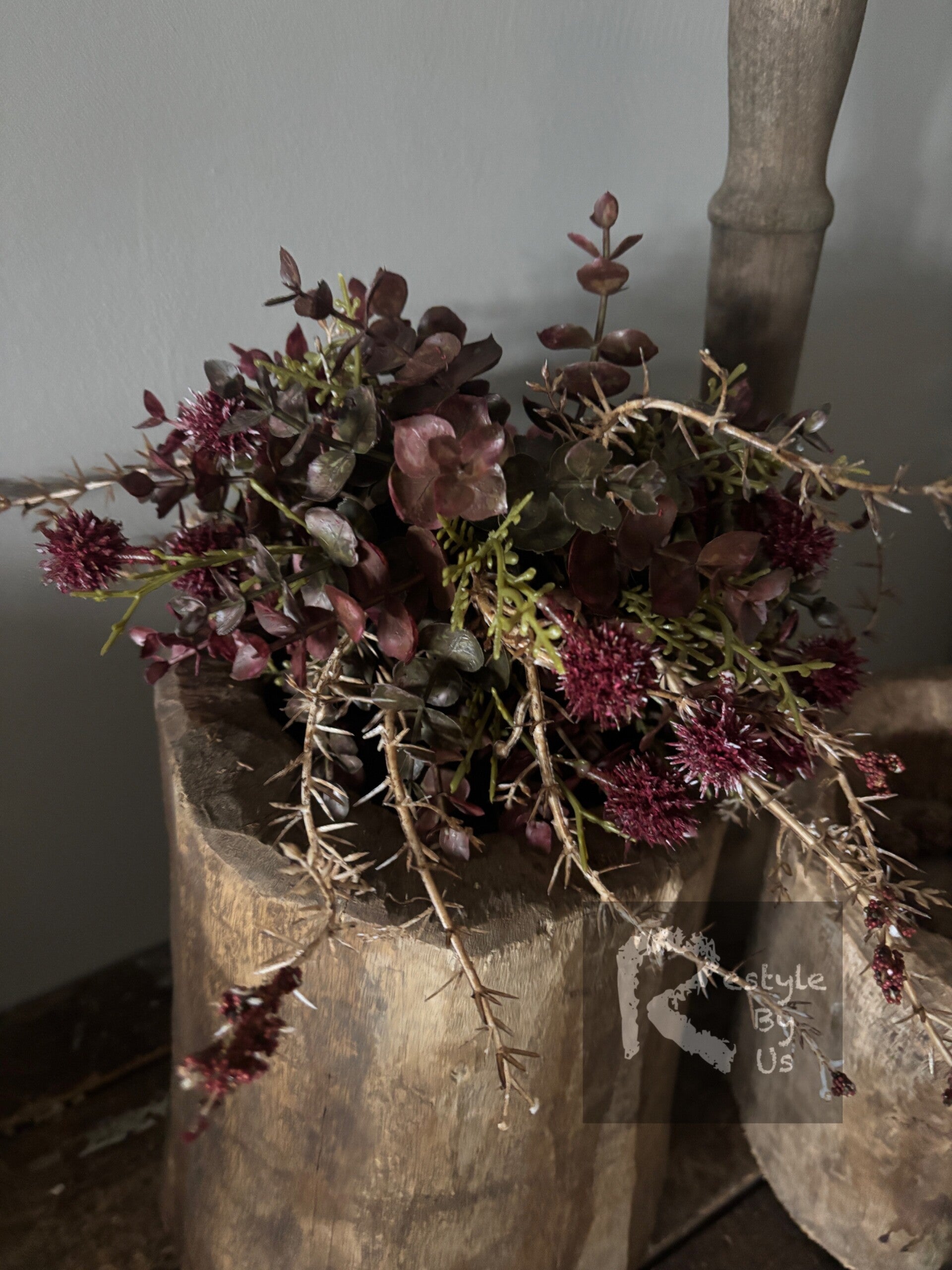 Halve kunst bol tafelstuk Bordeux M