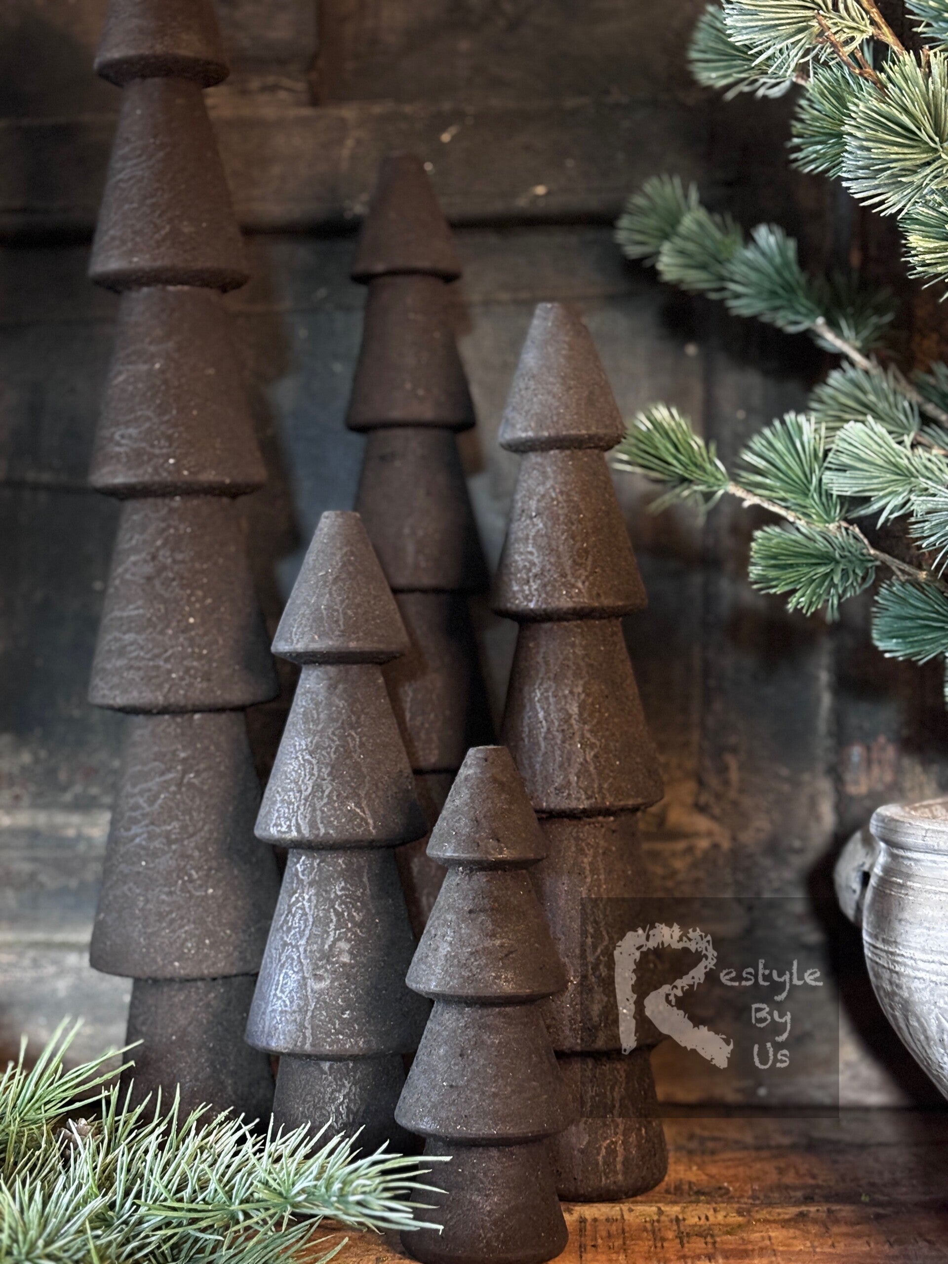 Houten kerstboom sober