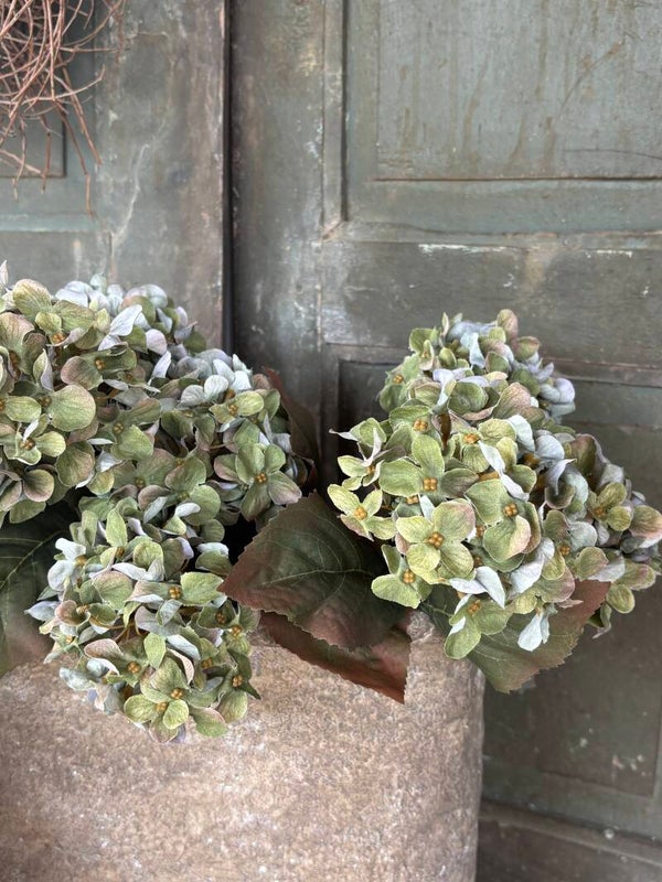 Hortensia Groen | Sober Landelijke Zijden Bloem 43 cm
