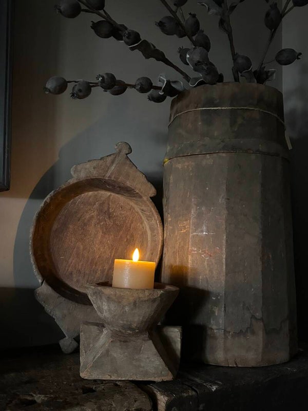 Houten Poer Kandelaar M