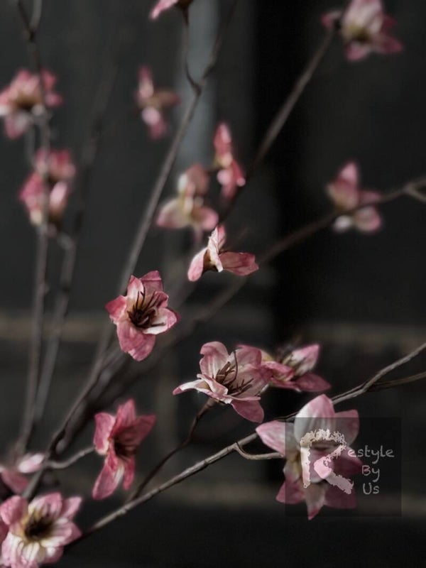 Branch Mini Flower oud roze  110cm