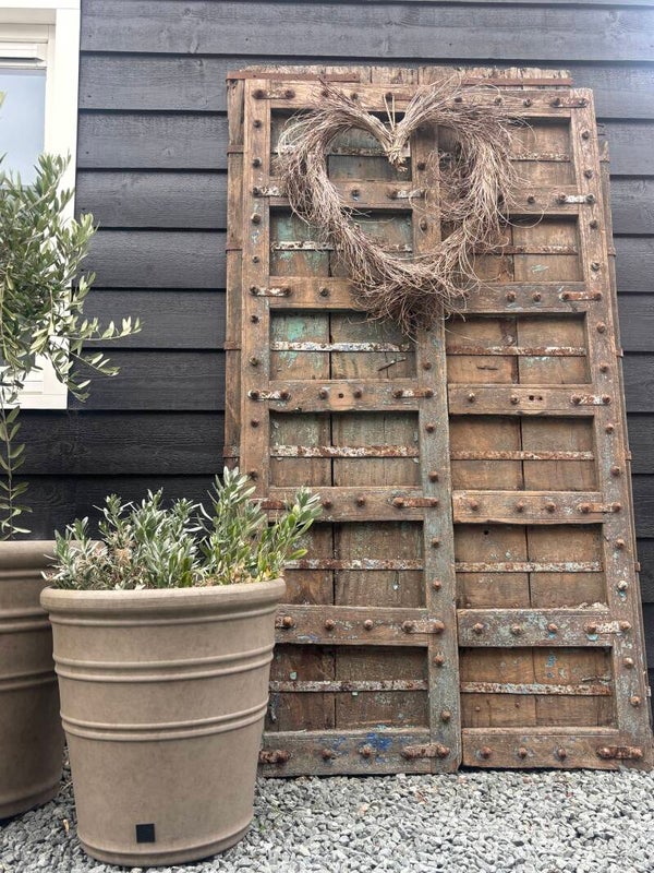 Oude Indiase dubbele houten deur