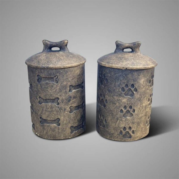 Sort. of 2 Pots Jet'S Storage Majestic Brown D.12 H.18