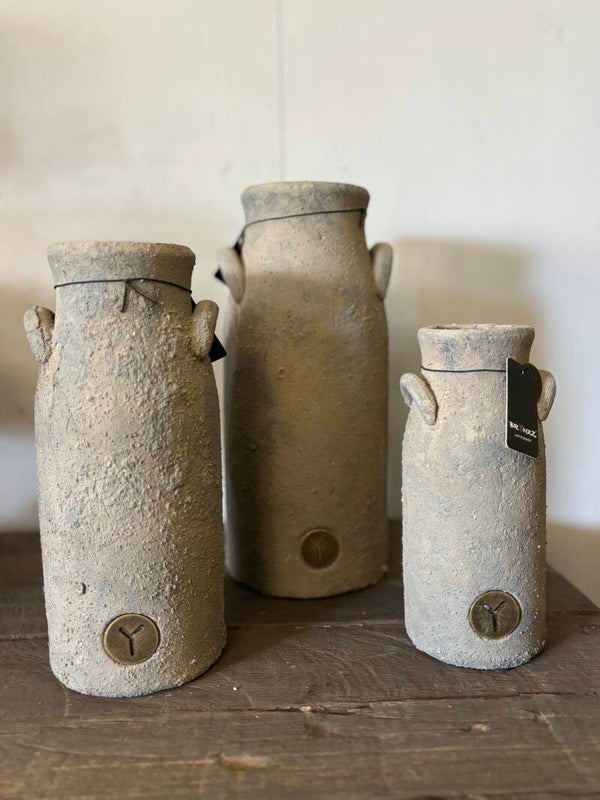 Vase Tall two ears Rustic in 3 maten leverbaar