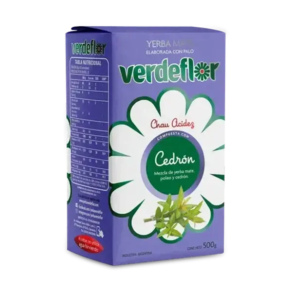 YERBA MATE VERDEFLOR CEDRÓN 500GR