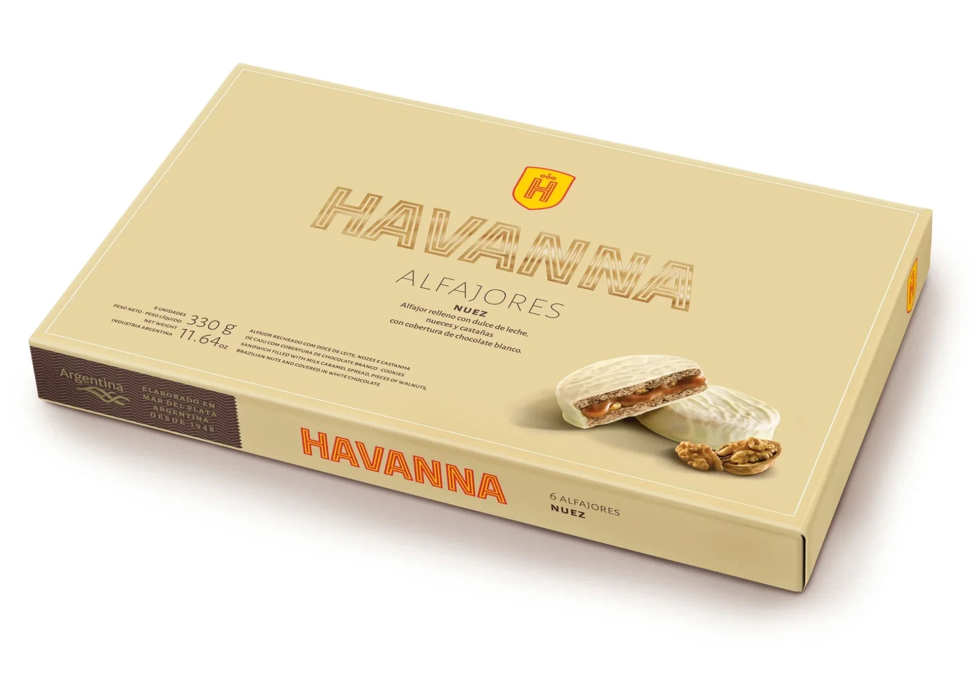 ALFAJORES HAVANNA NUEZ CLÁSICO 12 UNIDADES