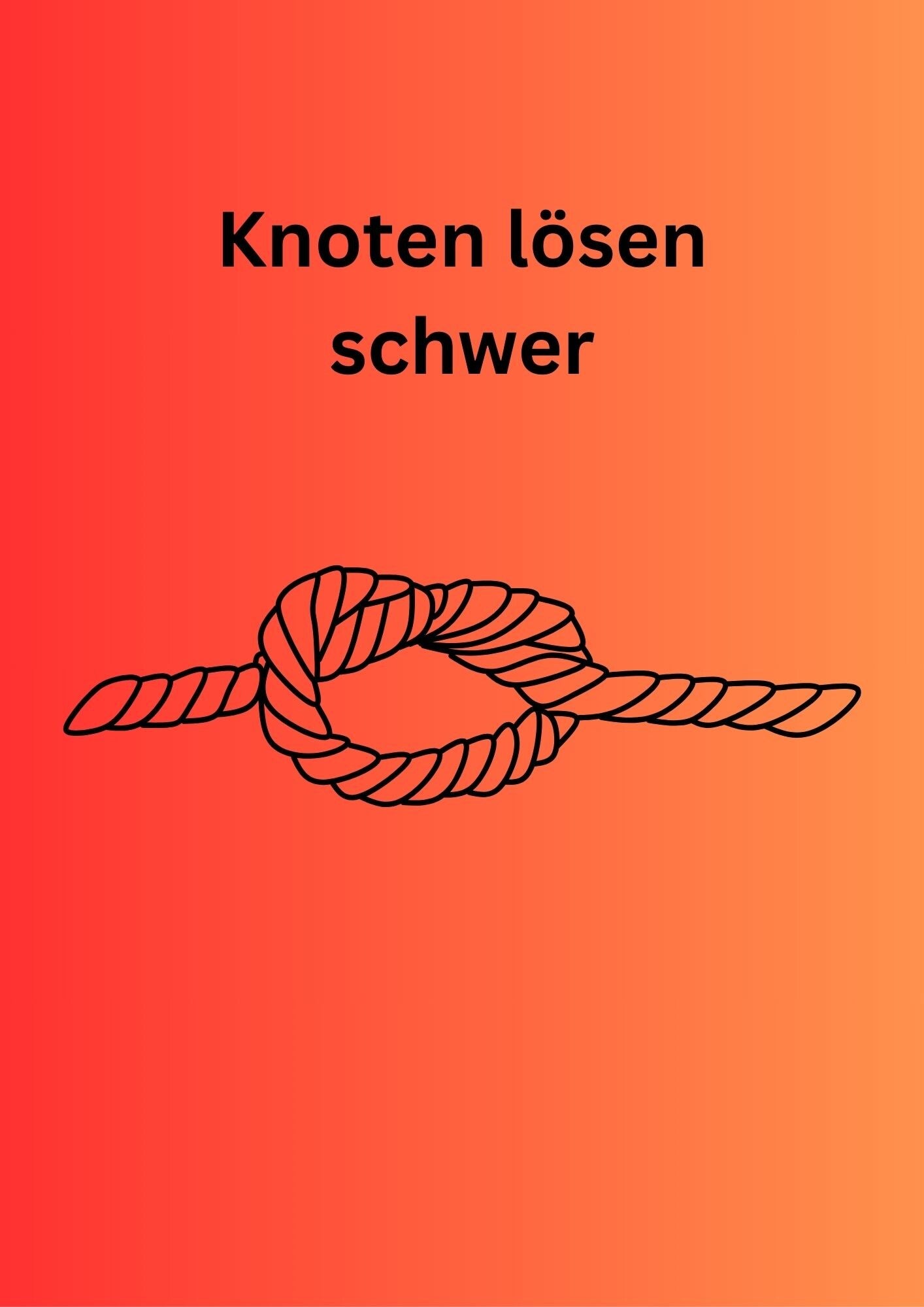 Knoten lösen schwer