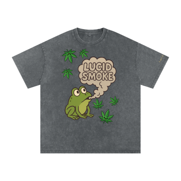 Snow Washed Oversized Cotton T-Shirt