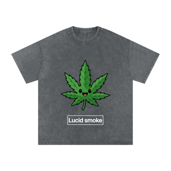 Snow Washed Oversized Cotton T-Shirt