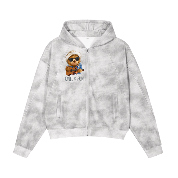 dirty inspo zip-up fleeced hoodie