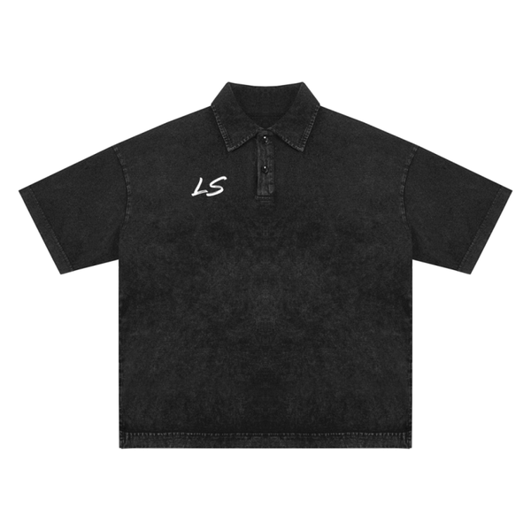 heavyweight snow-washed polo T-shirt