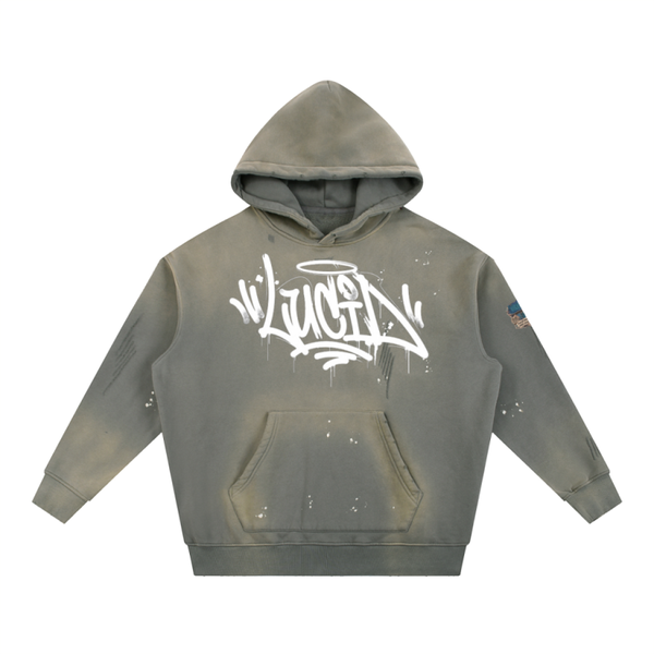 vintage wash T tower hoodie