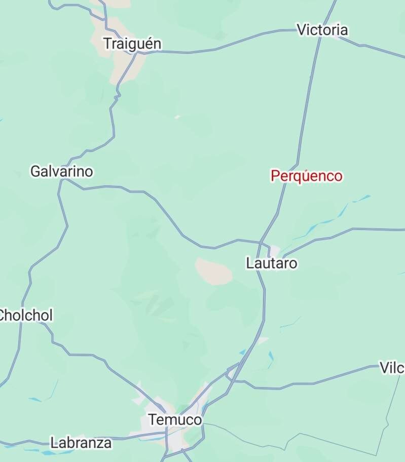 Carte de Perquenco en Araucanie