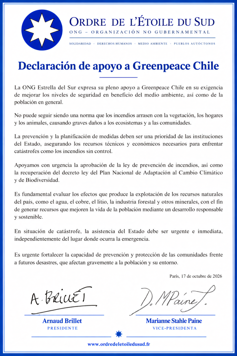 Order of Southern Star Greenpeac