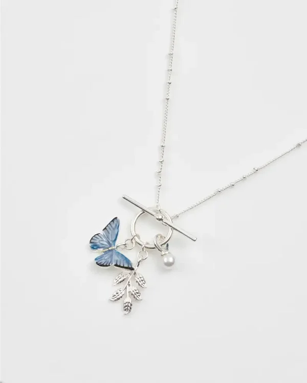 Zilveren vlinderketting
