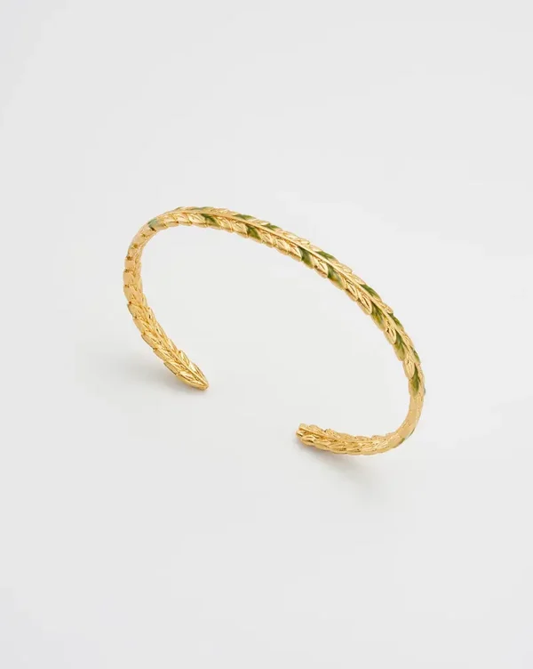Oogst van Geluk – gouden tarwearmband