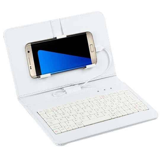 Universeel telefoonhoesje met toetsenbord Wit