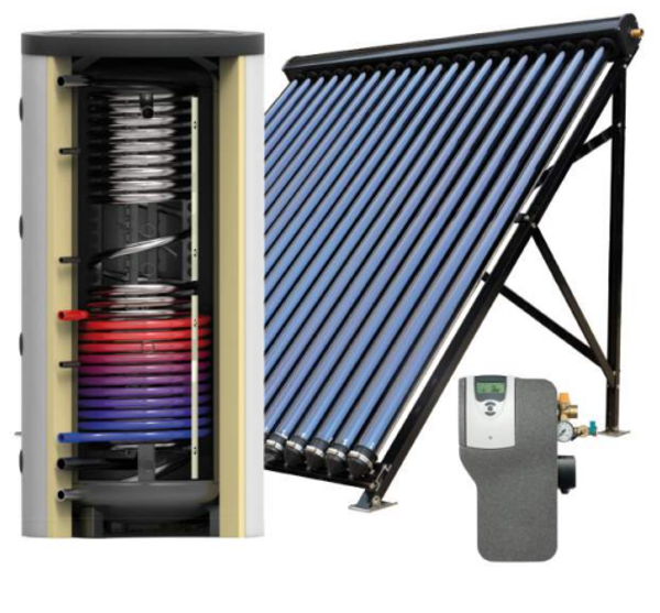 Heatpipes 60 stuks inclusief 500 liter hygiene buffervat (4-persoonsgezin) inclusief installatie