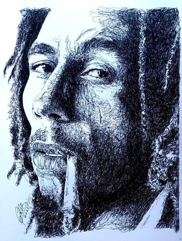 Bob Marley - Oeuvre originale ou Impression d'Art Numérotée - Papier ou Toile