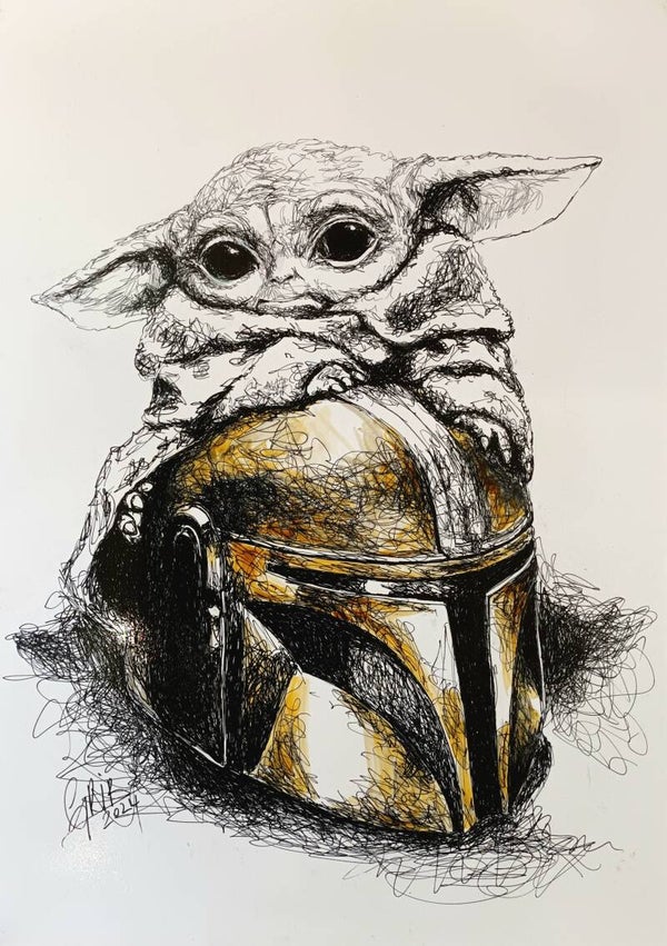 Grogu le mandalorien - Impression d'Art Numérotée